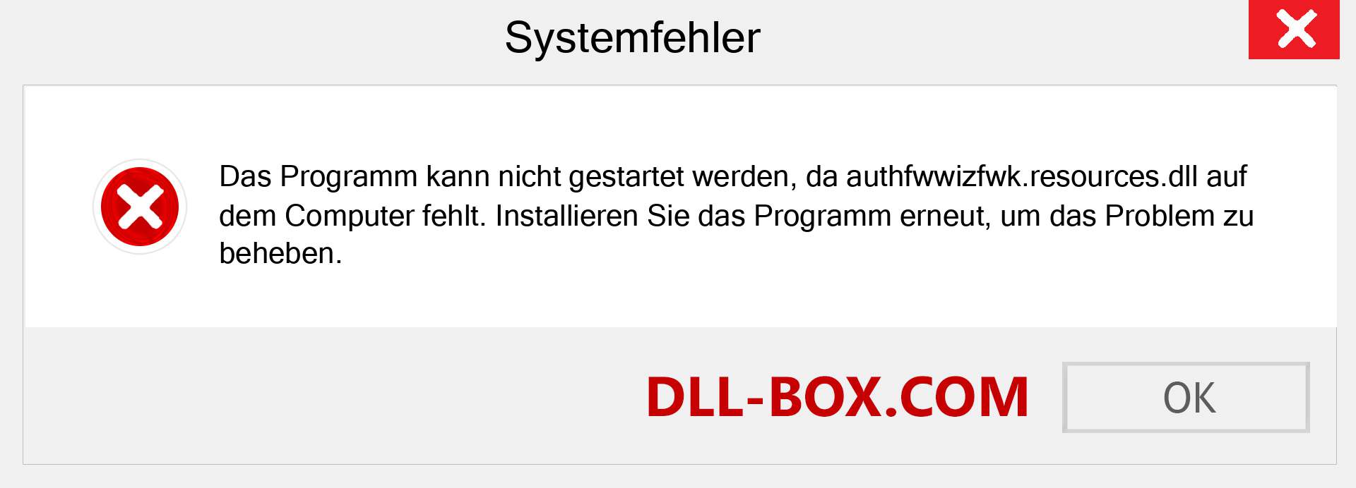 authfwwizfwk.resources.dll-Datei fehlt?. Download für Windows 7, 8, 10 - Fix authfwwizfwk.resources dll Missing Error unter Windows, Fotos, Bildern